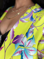 Blazer Floreale Lime