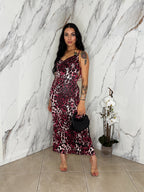 Abito Leopardato Satin