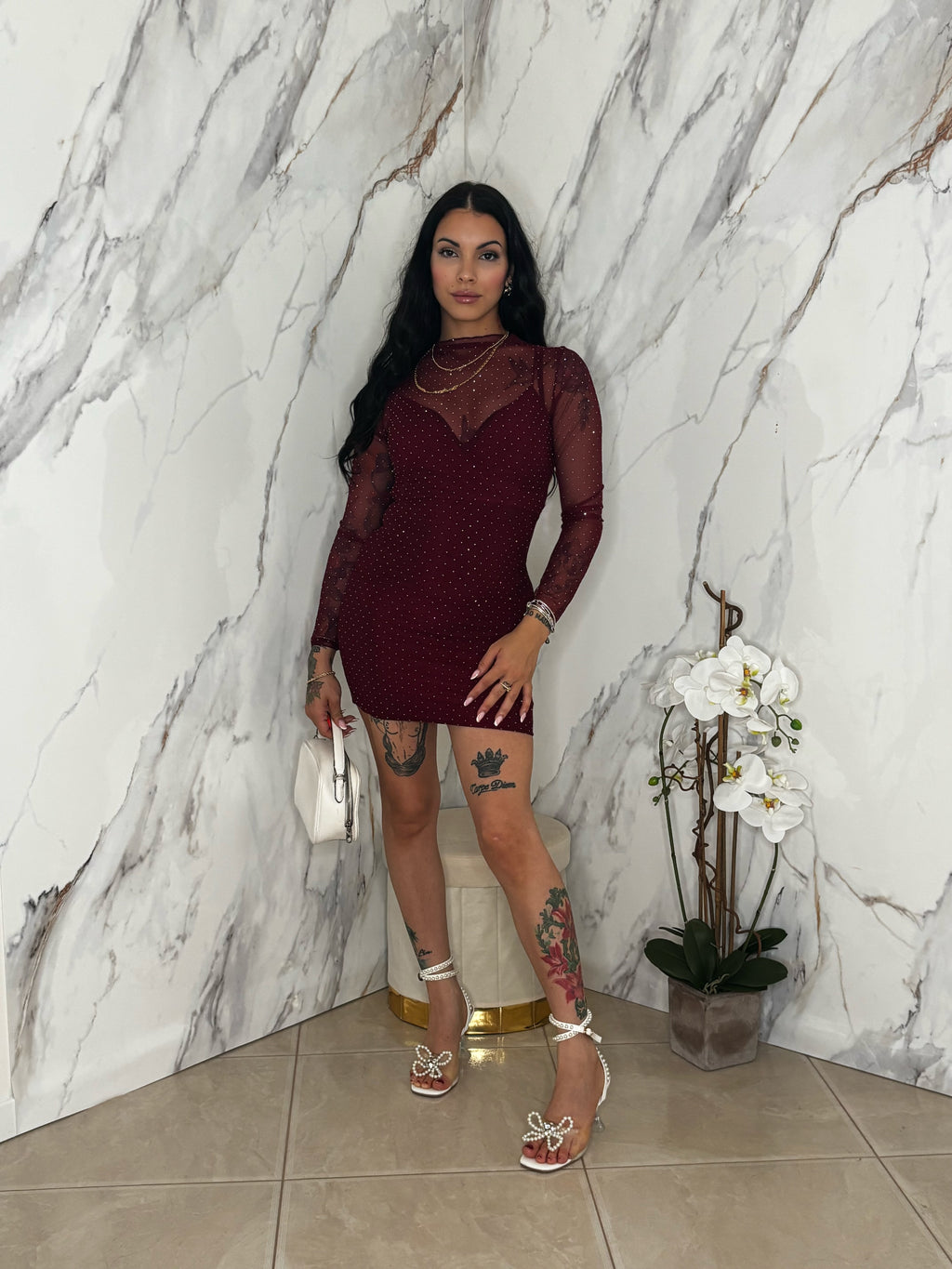 Abito Bordeaux Diamond