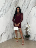 Abito Bordeaux Diamond