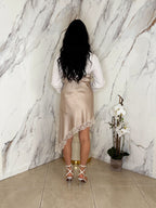 Abito Satin Champagne
