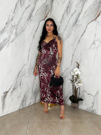 Abito Leopardato Satin