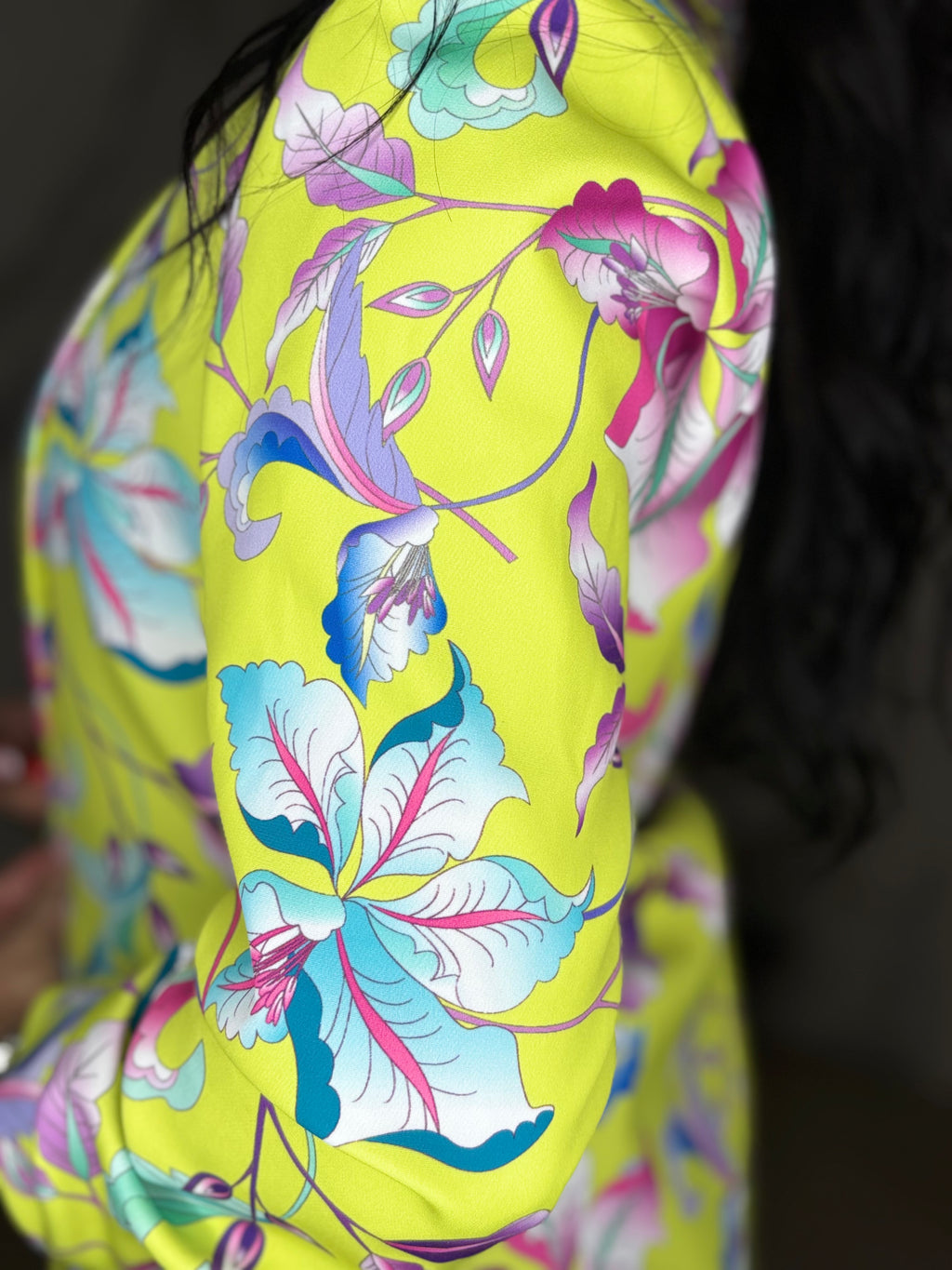 Blazer Floreale Lime