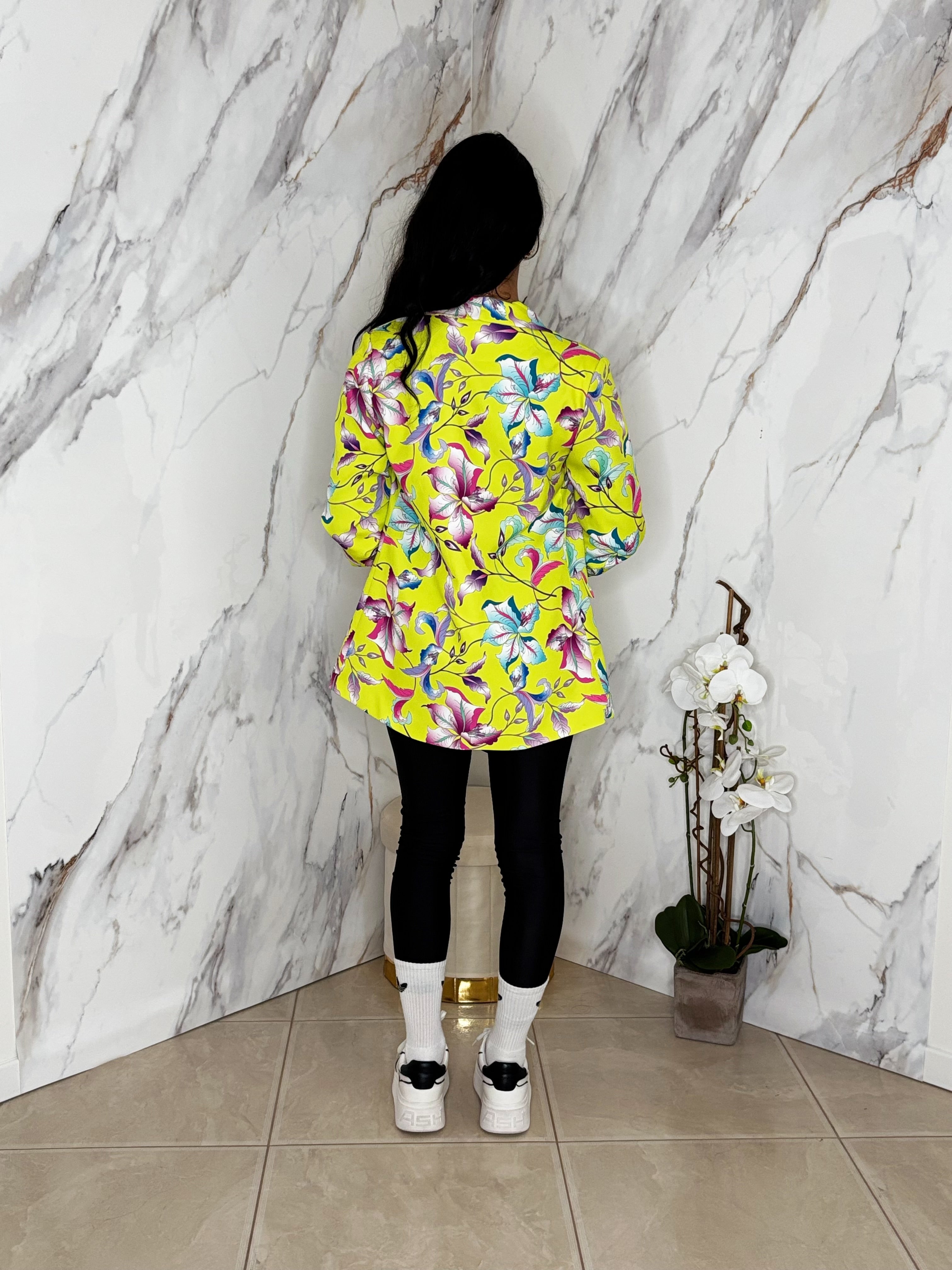 Blazer Floreale Lime