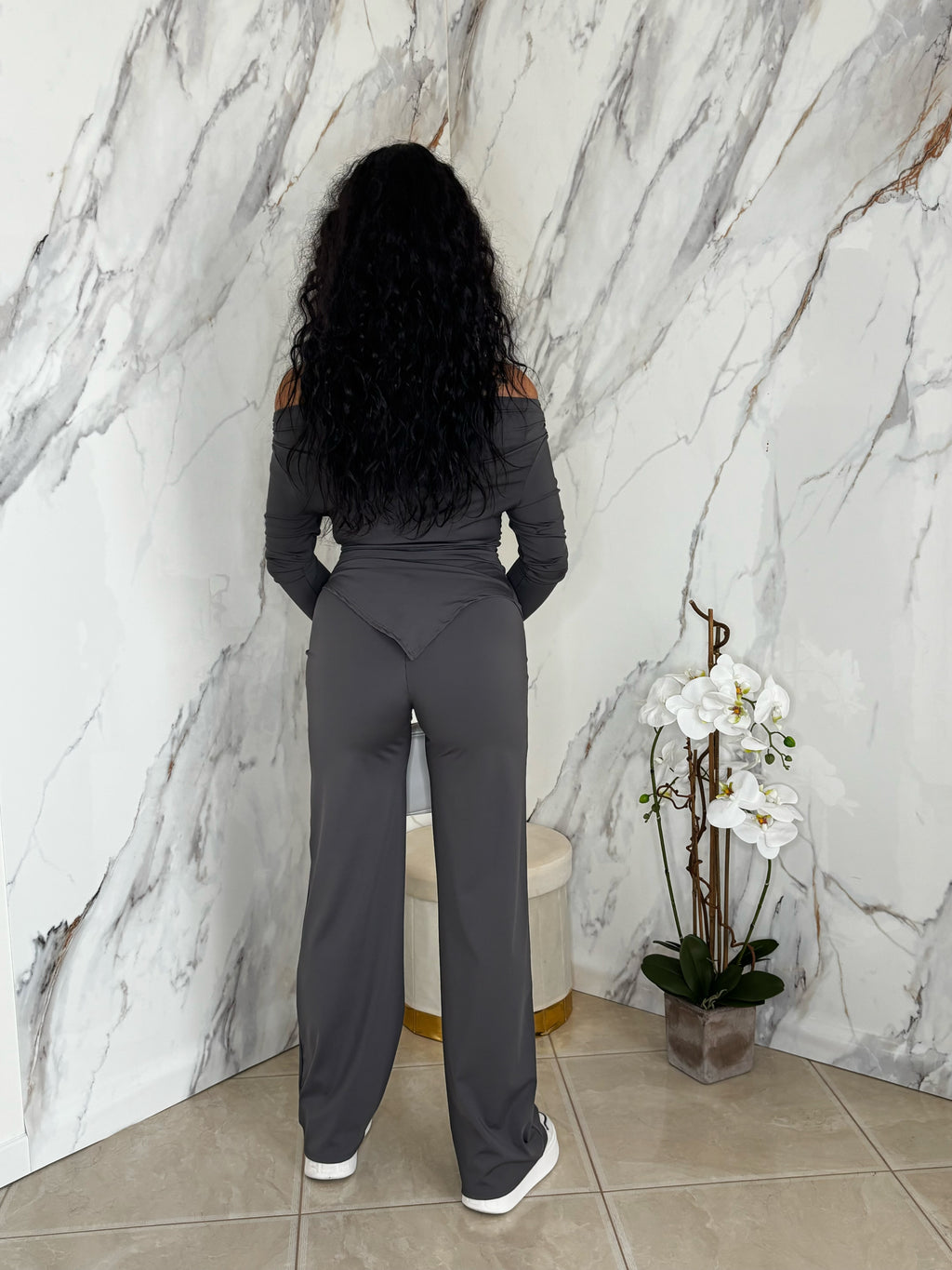 Coordinato Grey Satin