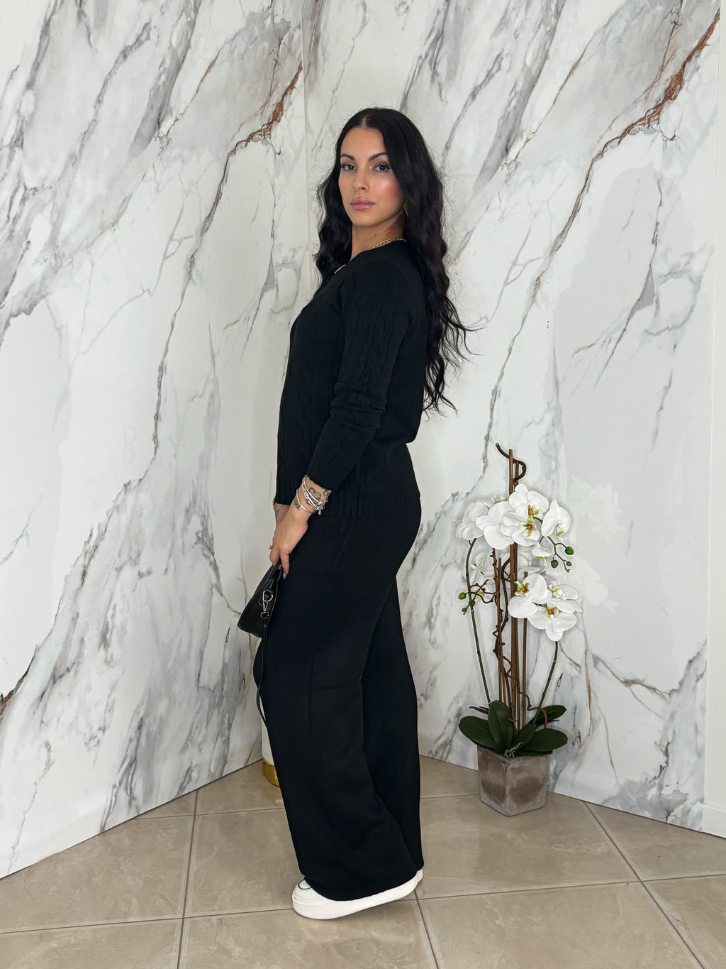 Coordinato Treccia Black