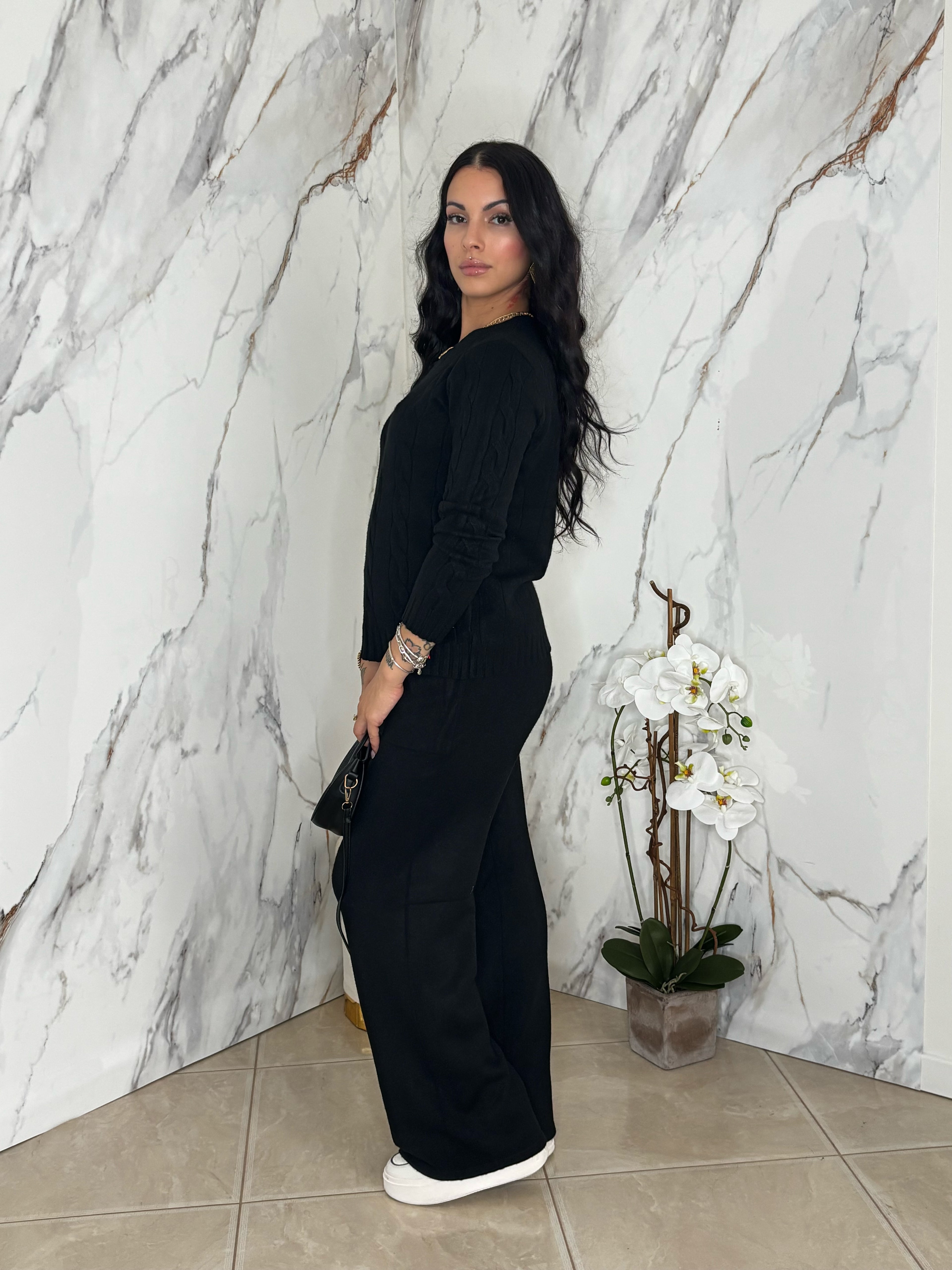 Coordinato Treccia Black