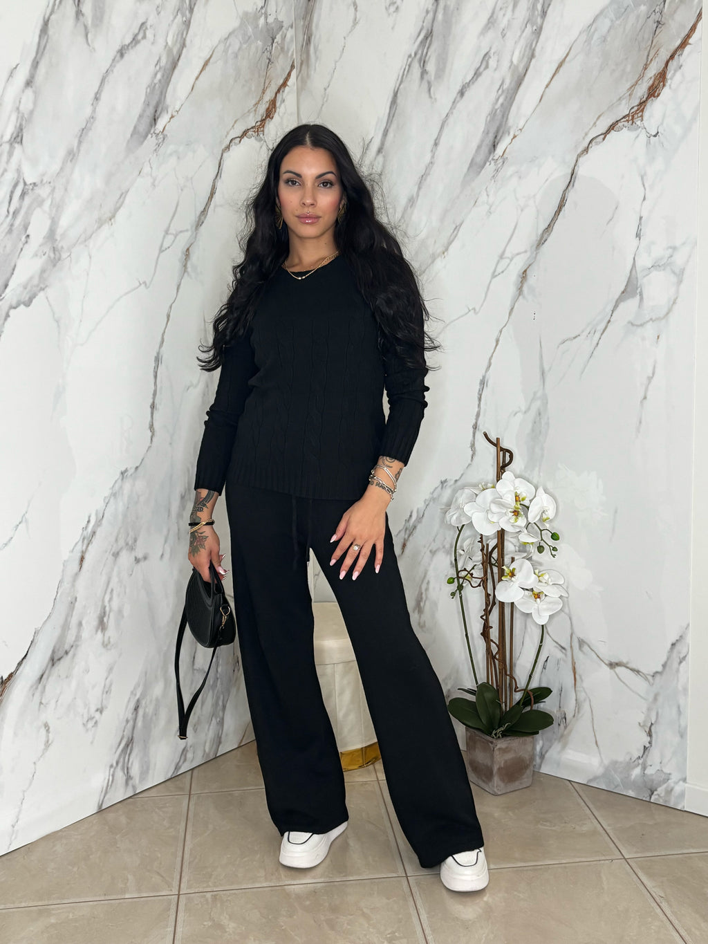 Coordinato Treccia Black