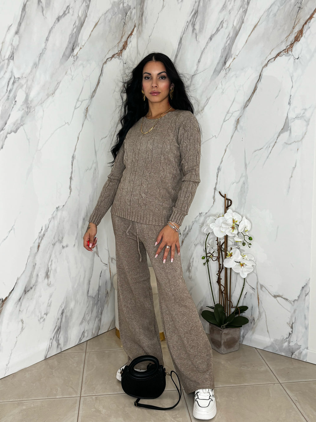 Coordinato Treccia Beige