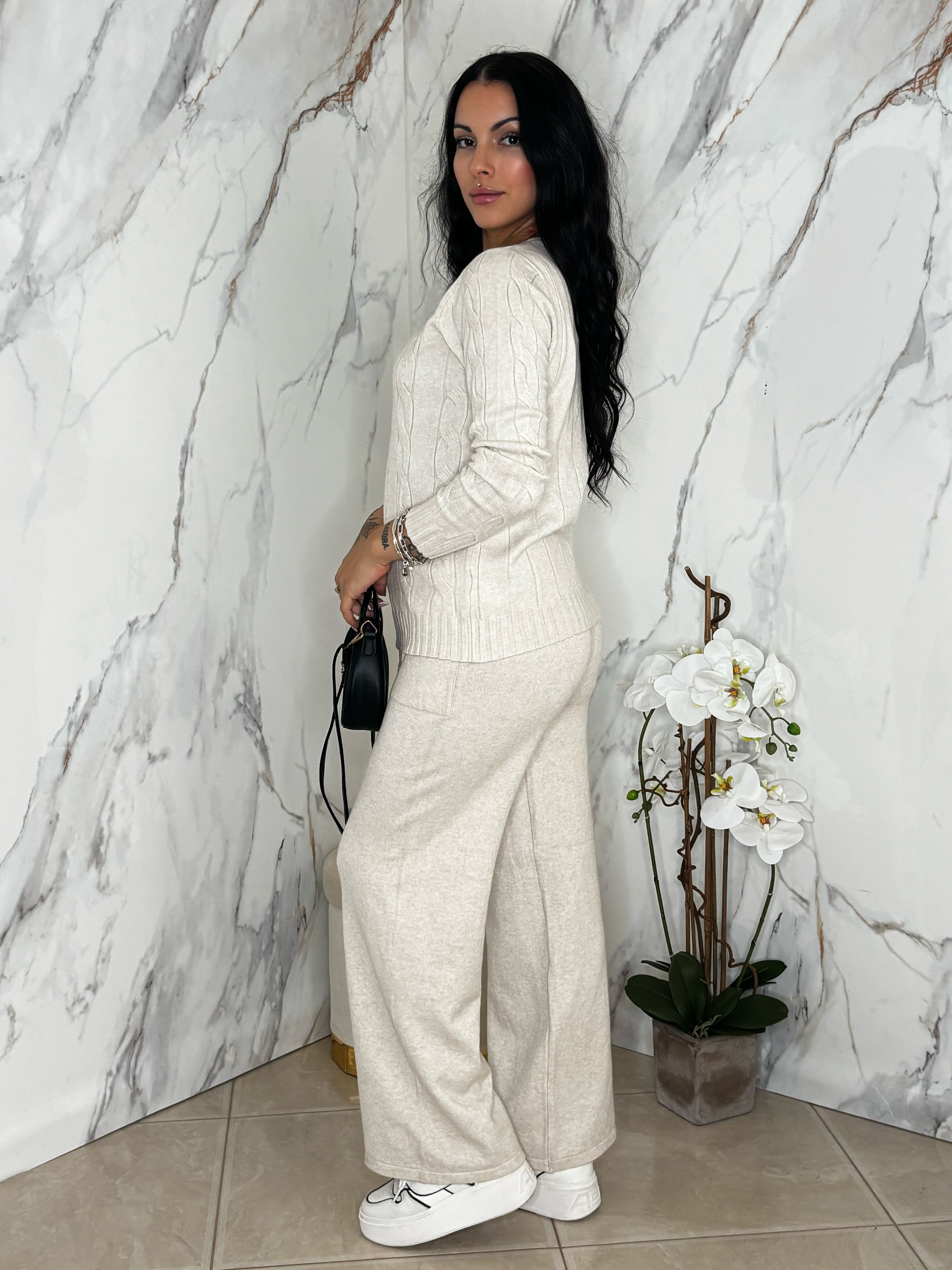 Coordinato Treccia Bianco