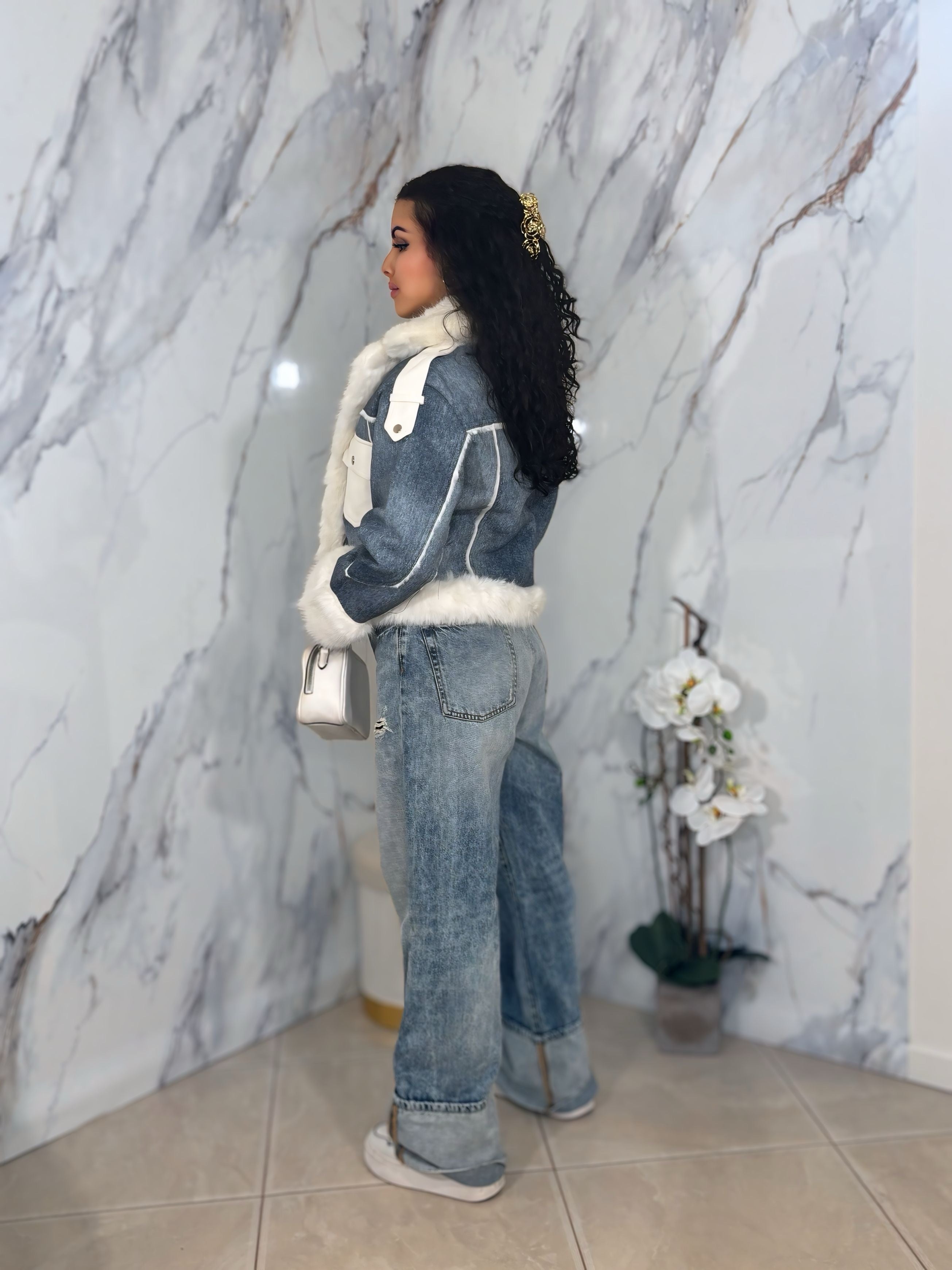 GIUBBOTTO DENIM WRAP