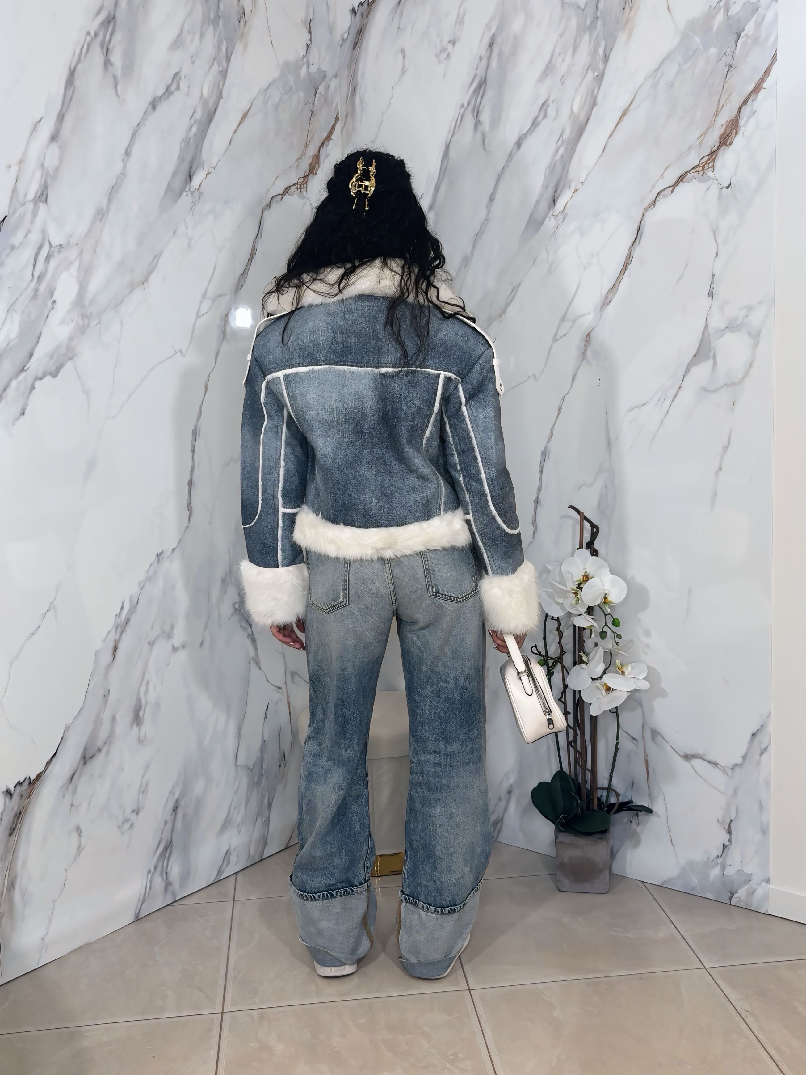 GIUBBOTTO DENIM WRAP