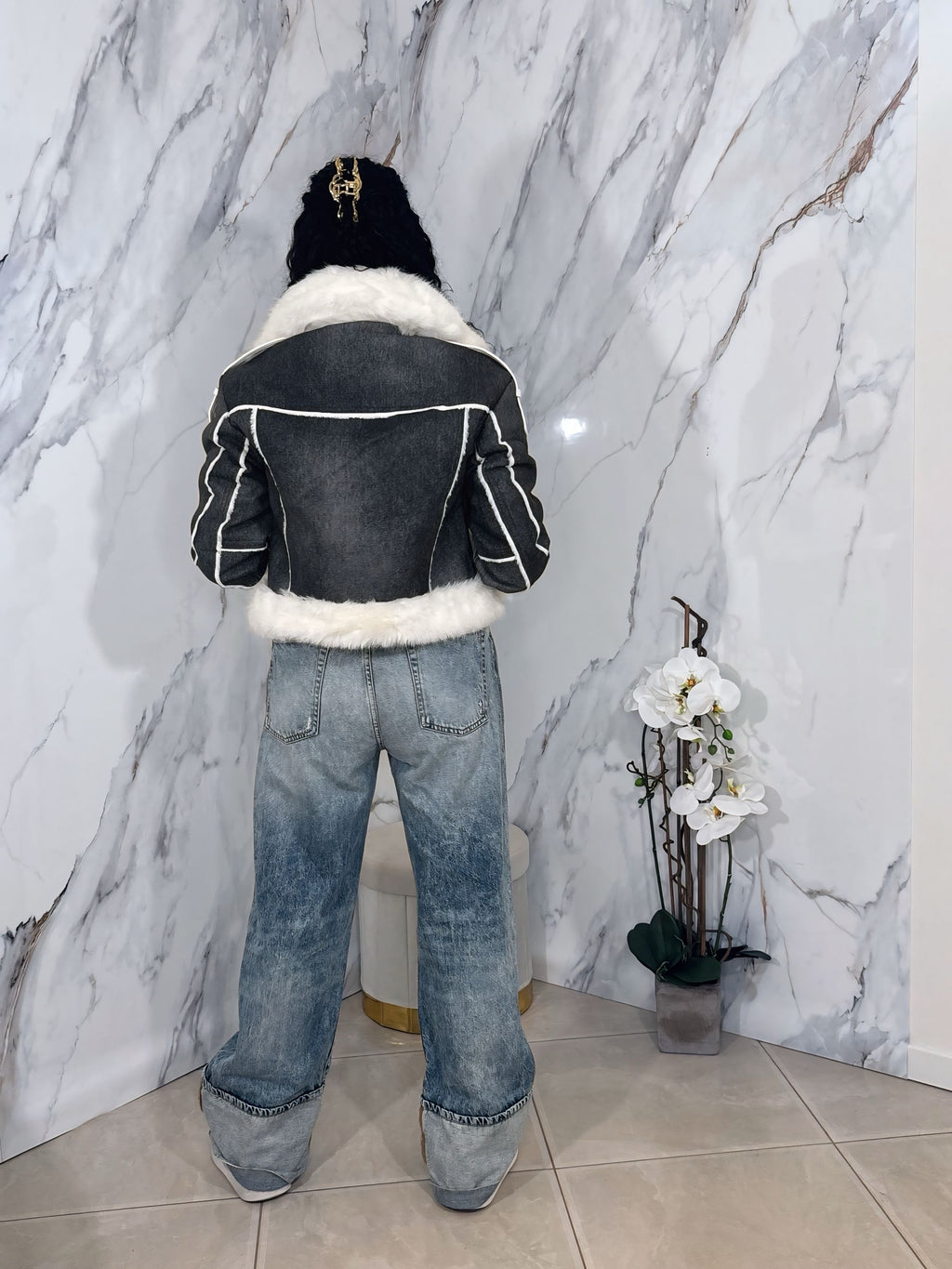 GIUBBOTTO DENIM WRAP