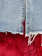 GIUBBOTTO DENIM BURGUNDY