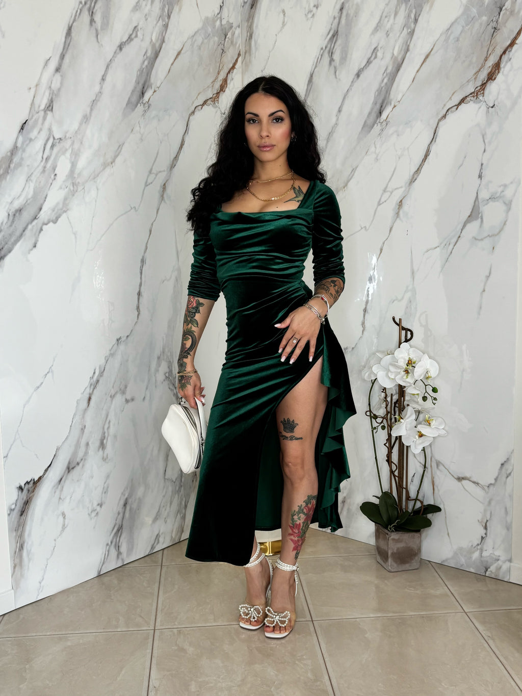 ABITO VELVET SMERALDO